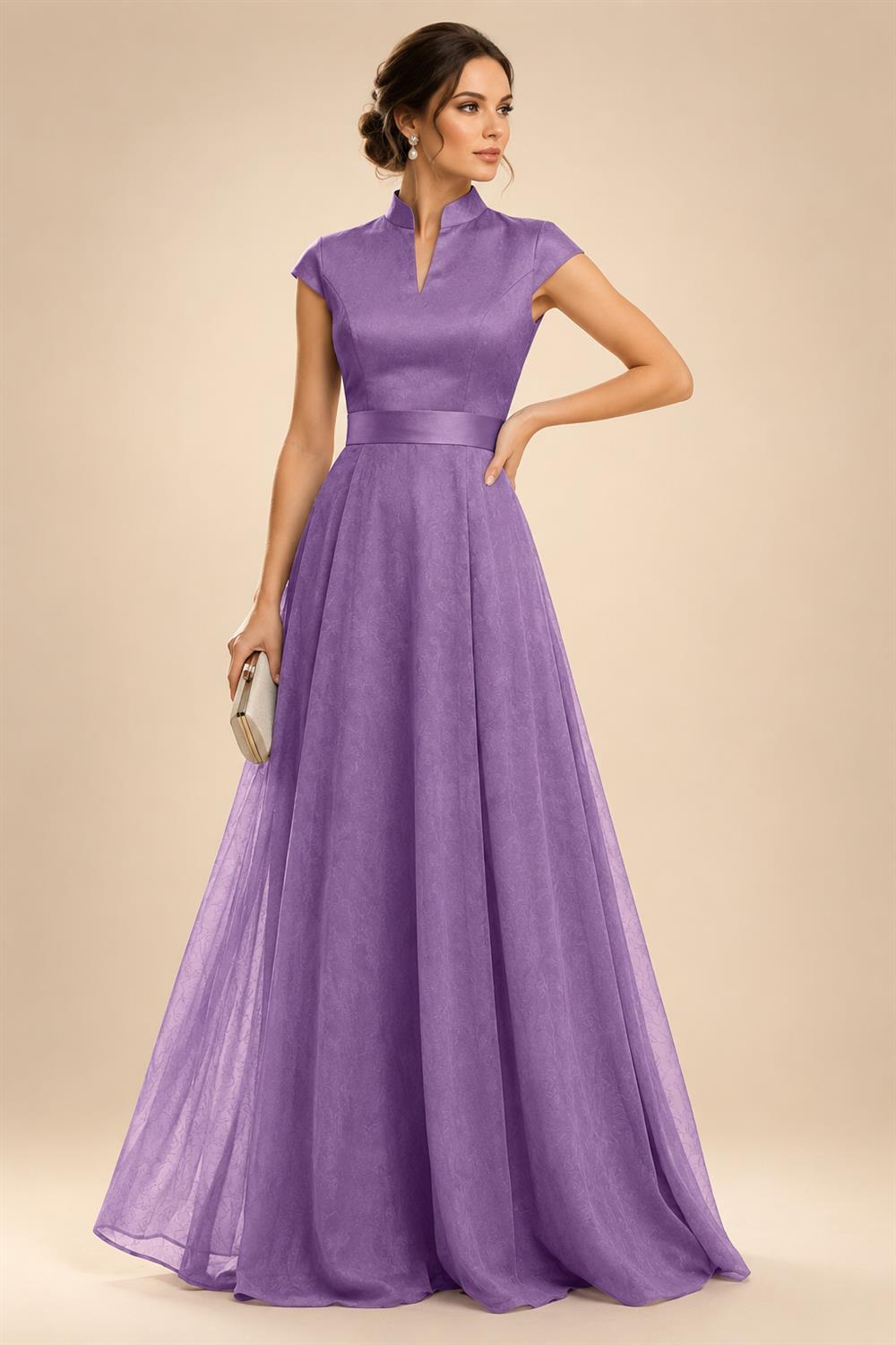 Elegant A-Line Chiffon Floor-Length Mother of the Bride & Groom Dresses with Satin Corset Bodice (SHI22500678)