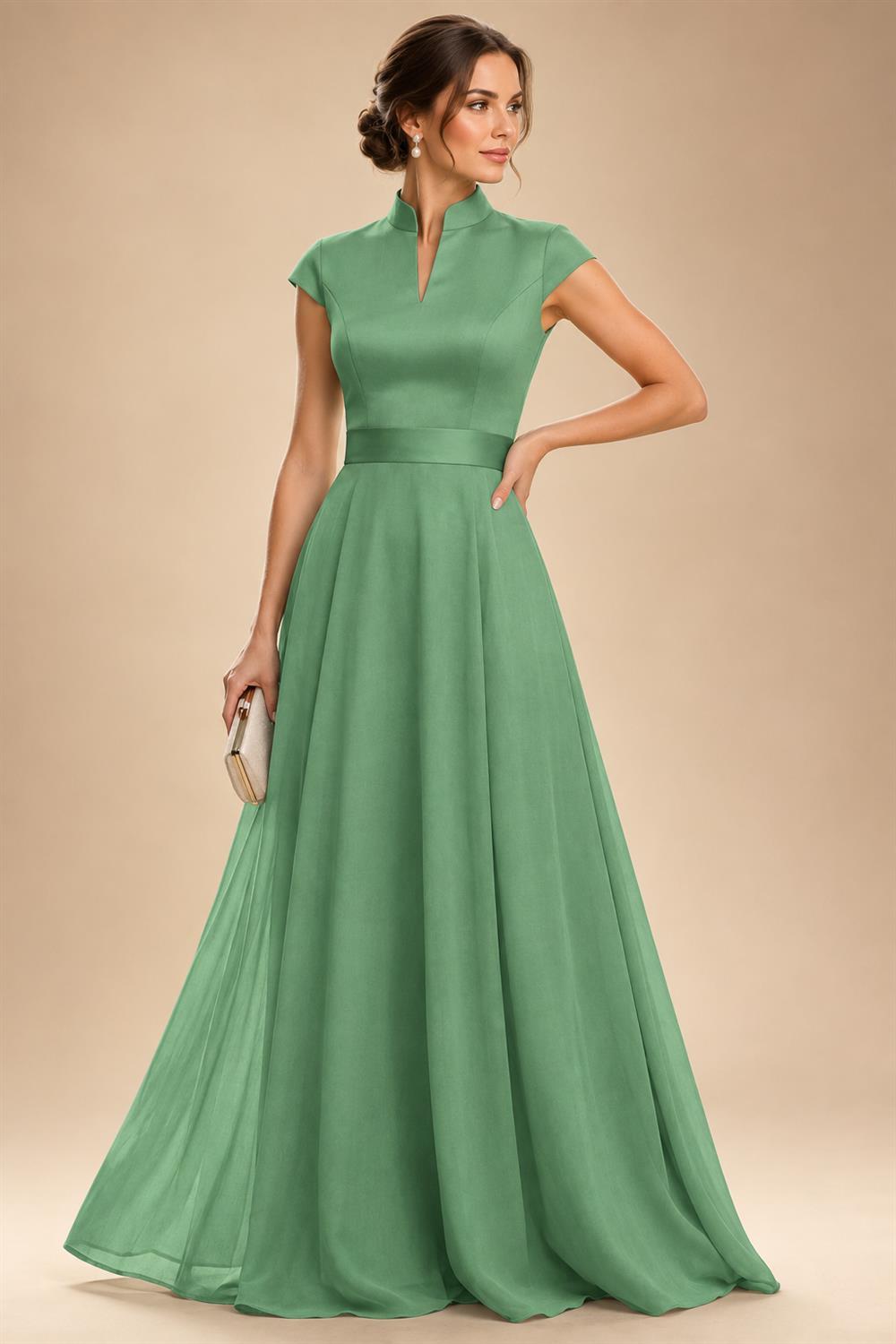 Elegant A-Line Chiffon Floor-Length Mother of the Bride & Groom Dresses with Satin Corset Bodice (SHI22500678)