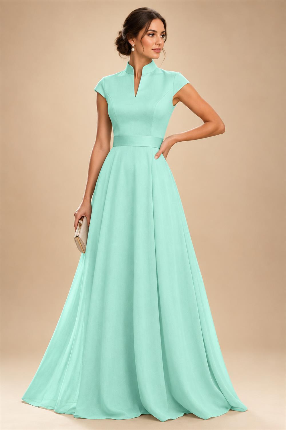 Elegant A-Line Chiffon Floor-Length Mother of the Bride & Groom Dresses with Satin Corset Bodice (SHI22500678)