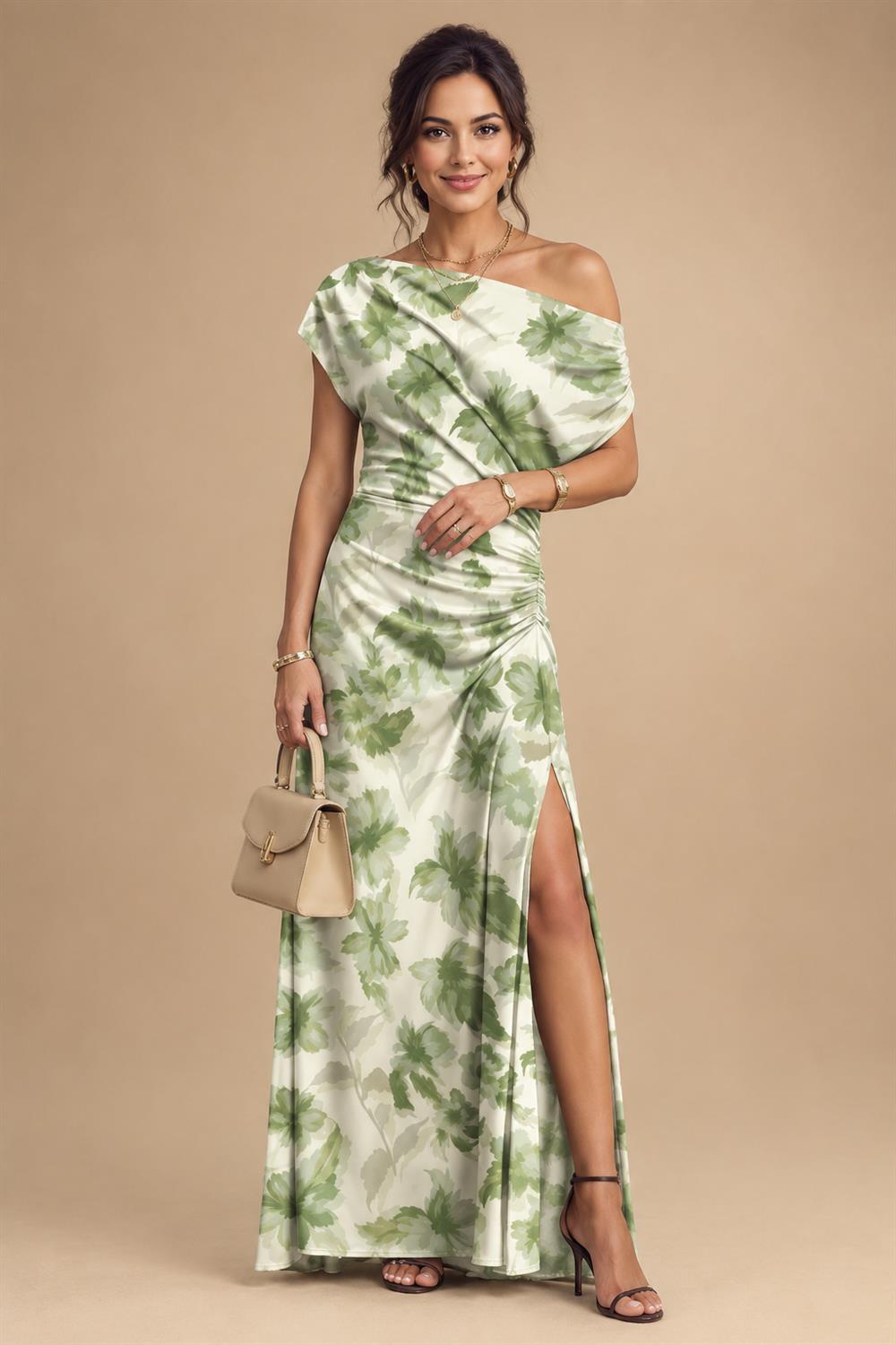 A-Line Chiffon Tiered Ruffles Mother of the Bride & Groom Dresses with Ruched Waist (SHI22500724)