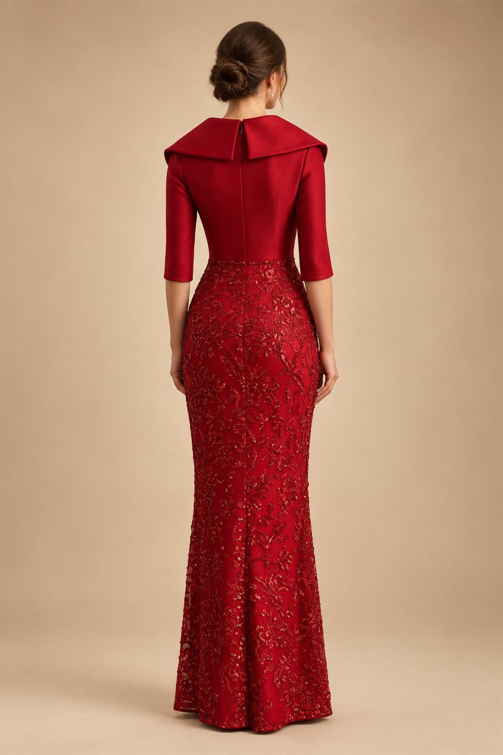 Sequin Floral Sheath Floor-Length Mother of the Bride & Groom Dresses with Satin Bodice (SHI22500925)
