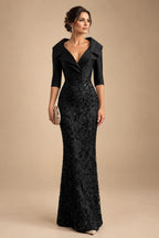 Sequin Floral Sheath Floor-Length Mother of the Bride & Groom Dresses with Satin Bodice (SHI22500925)