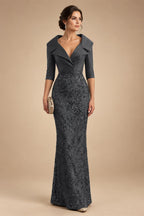 Sequin Floral Sheath Floor-Length Mother of the Bride & Groom Dresses with Satin Bodice (SHI22500925)