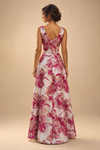 Jacquard A Line V Neck Ruffles Corset Mother of the Bride & Groom Dresses (SHI22500967)