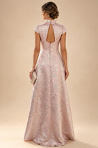 Jacquard A-Line/Princess V-Neck Floor-Length Mother of the Bride & Groom Dresses with Pockets (SHI22500987)