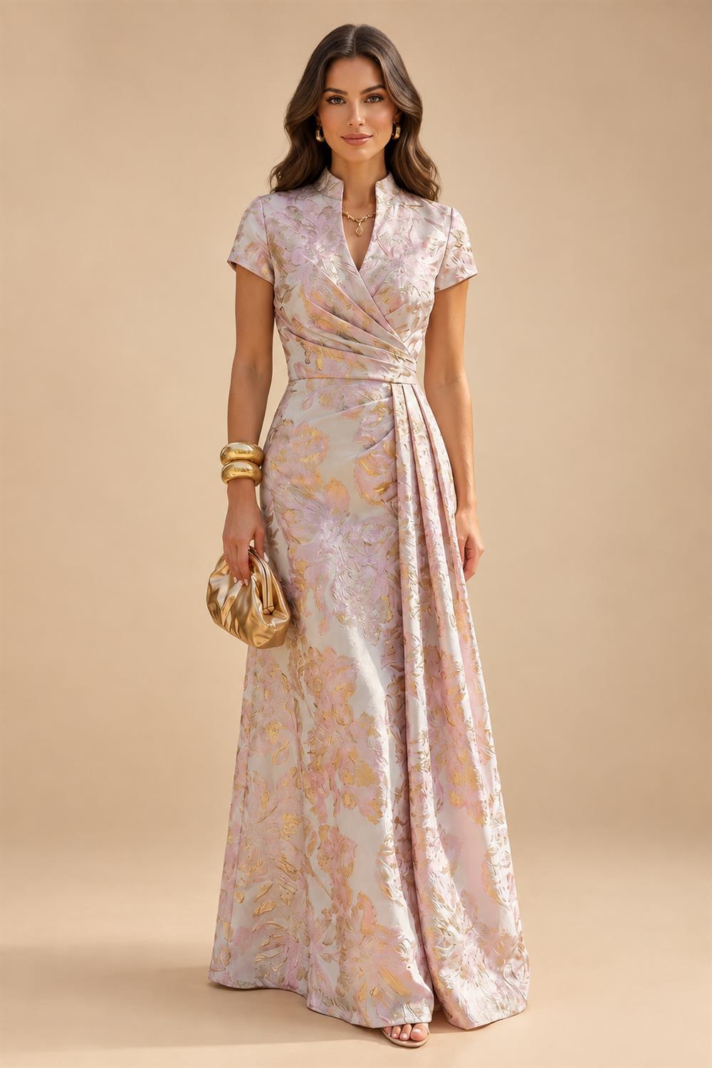 A-Line Chiffon Tiered Ruffles Mother of the Bride & Groom Dresses with Ruched Waist (SHI22500724)