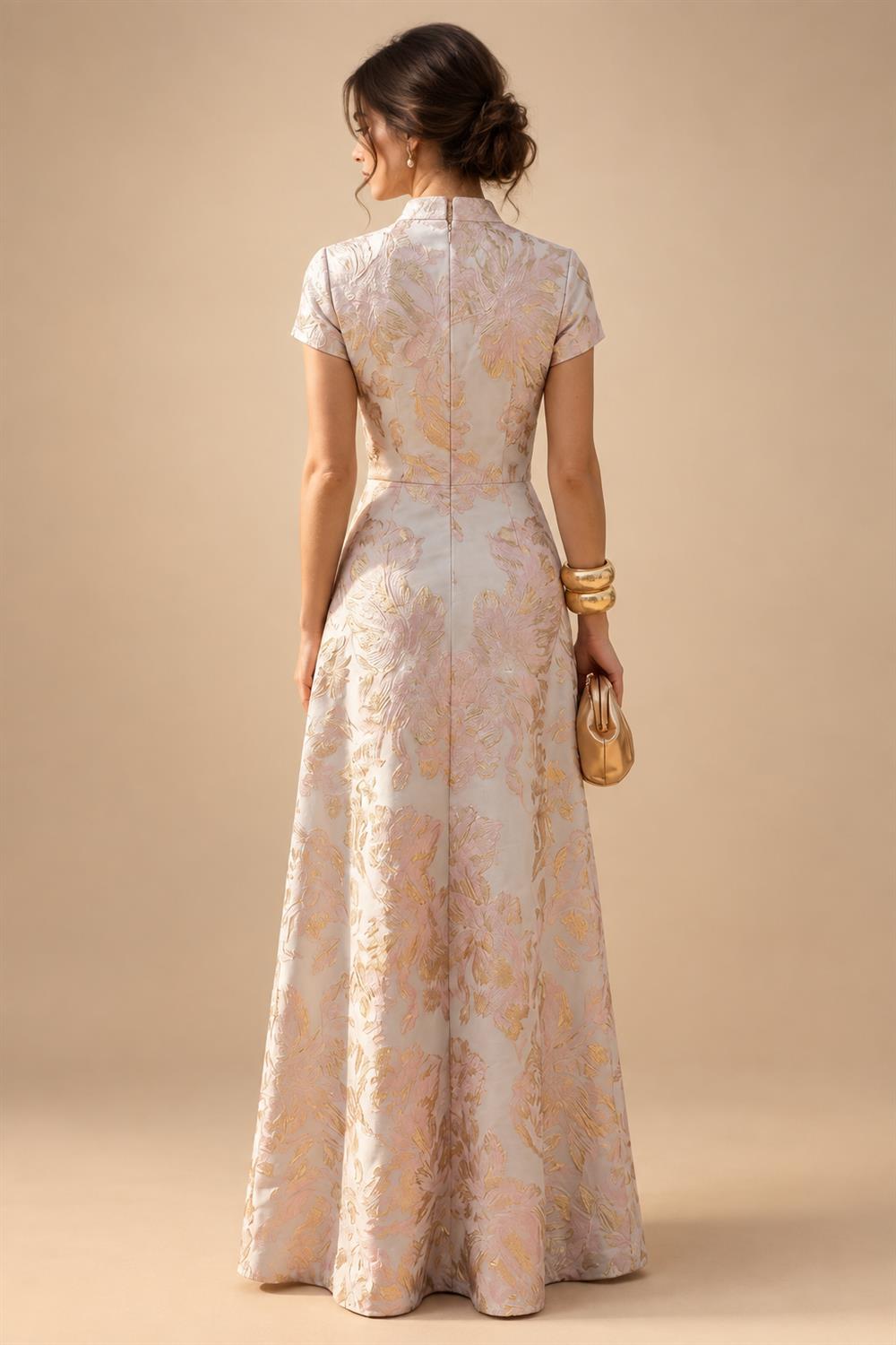 A-Line/Princess Strapless Jacquard Mini Homecoming Dresses with Bow & Pearls (SHI22370552)