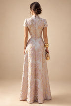 A-Line/Princess V-Neck Floor-Length Mother of the Bride & Groom Dresses with Ruffles & Ruched Waist (SHI22501284)