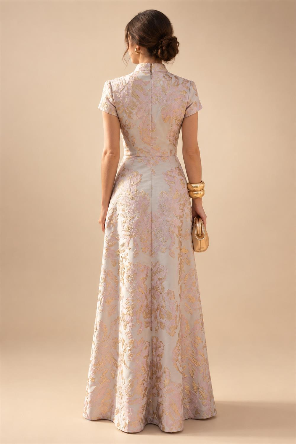 Satin Scoop Neck Mother of the Bride & Groom Dresses with 3D Flower (SHI22500338)
