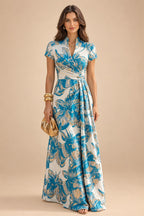 Jacquard Sheath/Column V-Neck Floor-Length Mother of the Bride & Groom Dresses with Ruched Waist (SHI22501057)