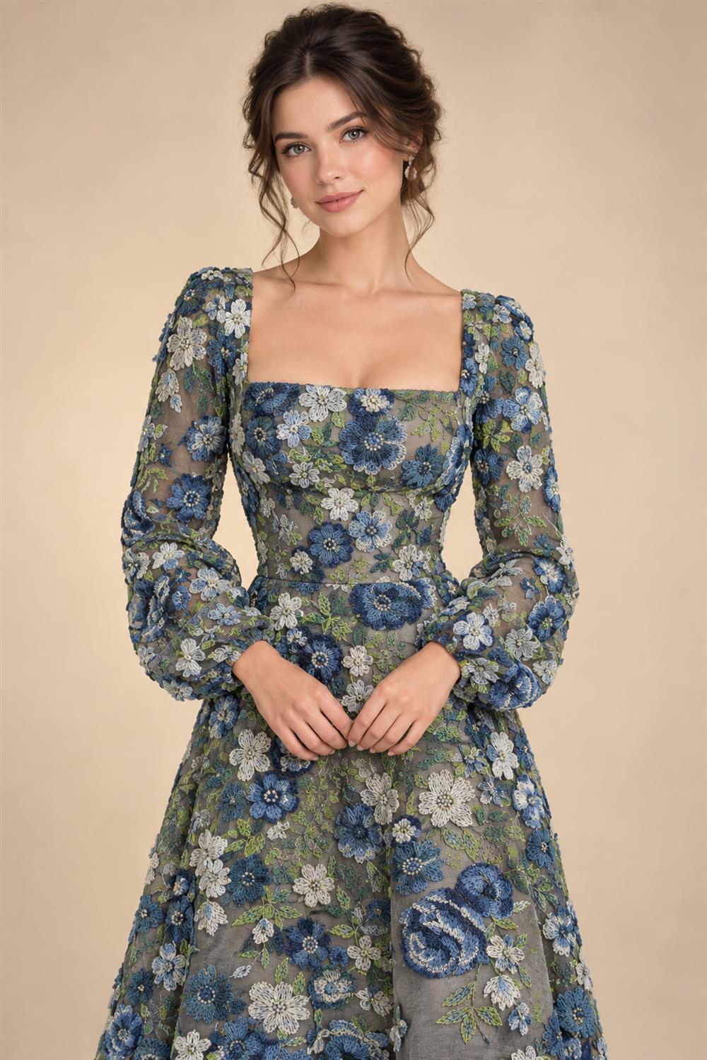 Lace V-Neck Floor-Length Mother of the Bride & Groom Dresses for Women with Ruffles (SHI22501076)