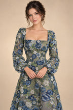 Lace V-Neck Floor-Length Mother of the Bride & Groom Dresses for Women with Ruffles (SHI22501076)