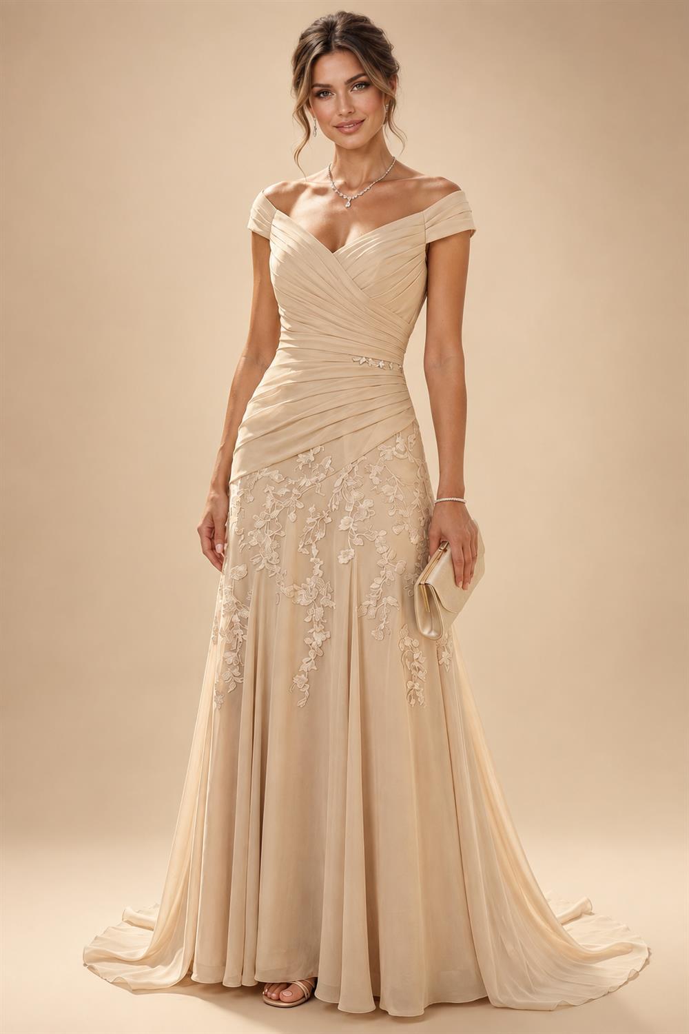 Sequin Floral Sheath Floor-Length Mother of the Bride & Groom Dresses with Satin Bodice (SHI22500925)