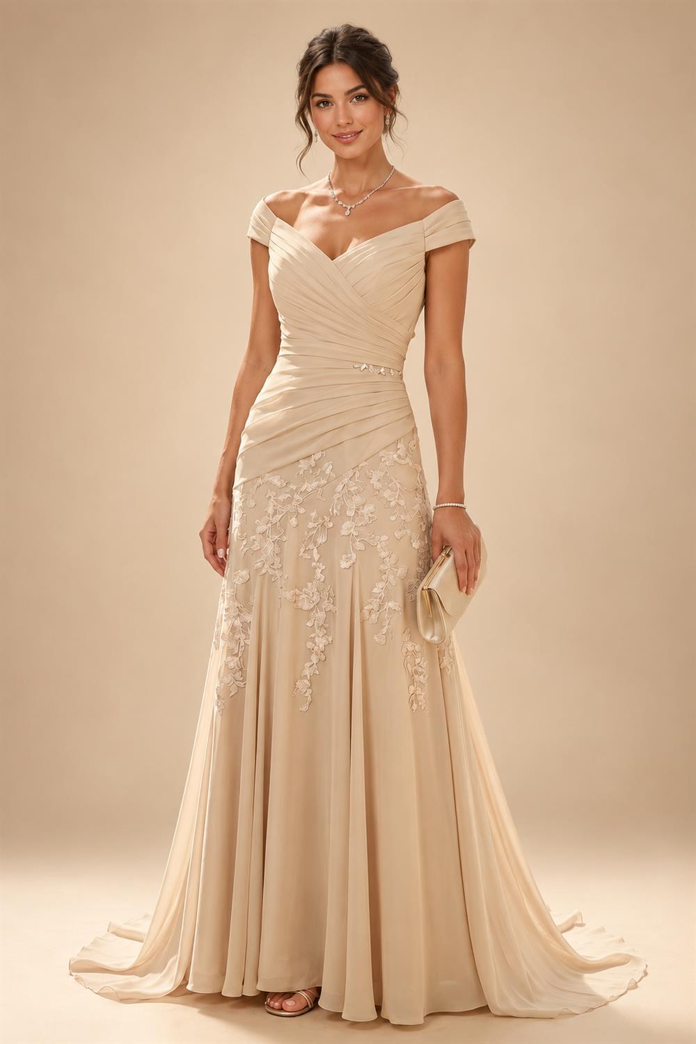 Sheath/Column Scoop Neck Satin Tea-Length Mother of the Bride & Groom Dresses with Ruched Waist & Rhinestones (SHI22501657)