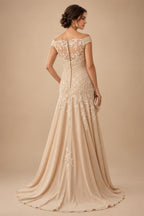 Lace V-Neck Floor-Length Mother of the Bride & Groom Dresses for Women with Ruffles (SHI22501076)
