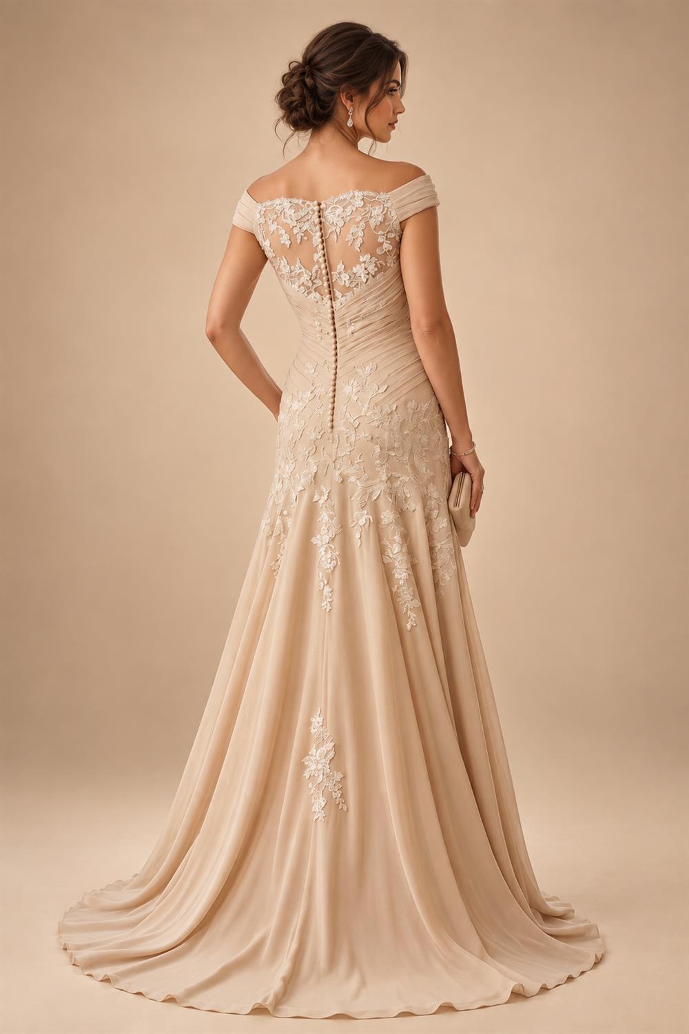 Satin Scoop Neck Mother of the Bride & Groom Dresses with 3D Flower (SHI22500338)