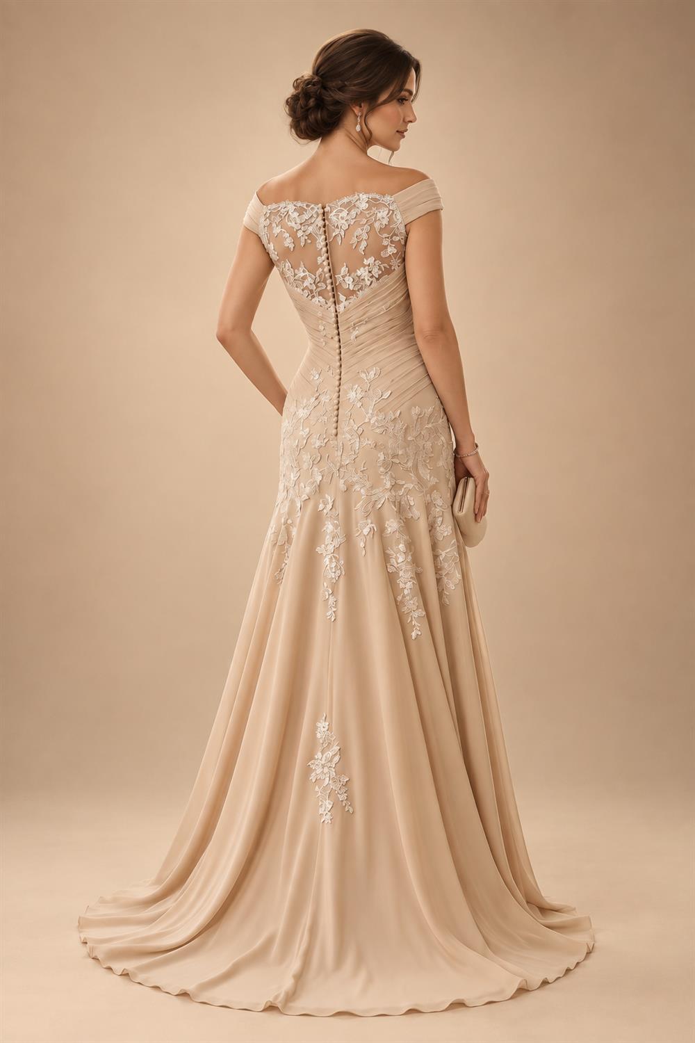 Satin A Line Round Neck Ruched Pleats Mother of the Bride & Groom Dresses (SHI22500952)
