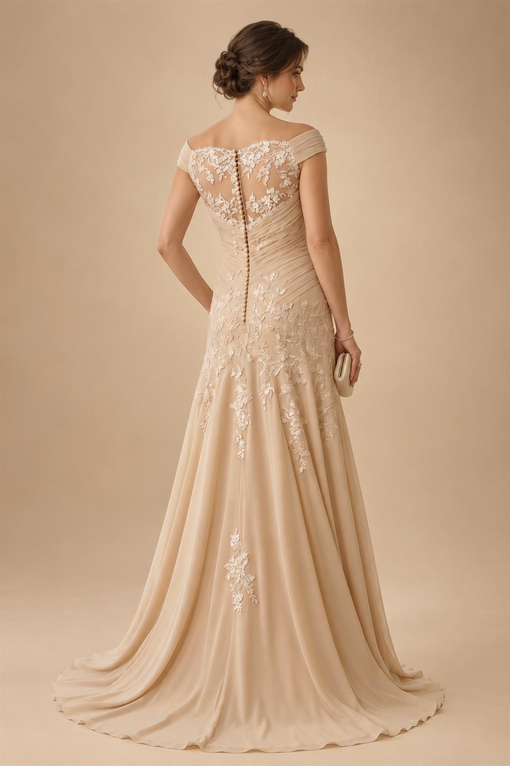 A-Line/Princess V-Neck Floral Embroidery Floor-Length Mother of the Bride & Groom Dresses with Ruched Satin Bodice (SHI22501691)