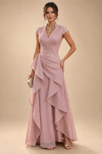 A-Line/Princess Mini Sparkly Sequin Tiered Homecoming Dresses with Spaghetti Straps (SHI22370561)