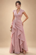Satin Scoop Neck Mother of the Bride & Groom Dresses with 3D Flower (SHI22500338)