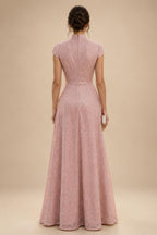 Sheath Satin Tea-Length Mother of the Bride & Groom Dresses with 3/4 Bell Sleeves & Crystal Embellished Belt (SHI22500471)