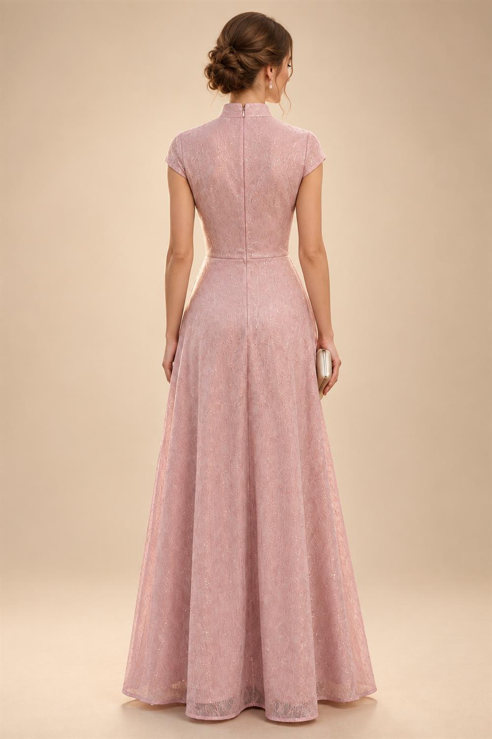 Sequin Floral A-Line/Princess V-Neck Floor-Length Mother of the Bride & Groom Dresses with 3D Flowers & Pleats (SHI22501350)