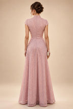 Jacquard Sheath/Column V-Neck Floor-Length Mother of the Bride & Groom Dresses with Ruched Waist (SHI22501057)