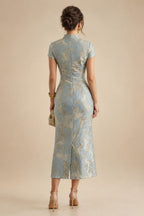 Sequin Floral Sheath Floor-Length Mother of the Bride & Groom Dresses with Satin Bodice (SHI22500925)