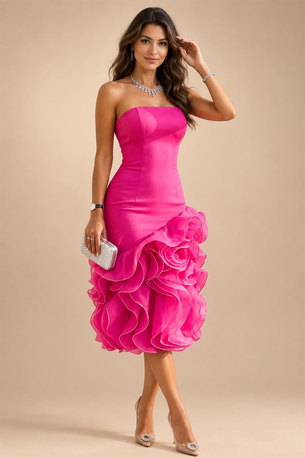 A-Line Metallic Satin Off Shoulder Bow Mother of the Bride & Groom Dresses with Floral Lace Appliques, Ruched Waist & Sweep Train (SHI22500425)