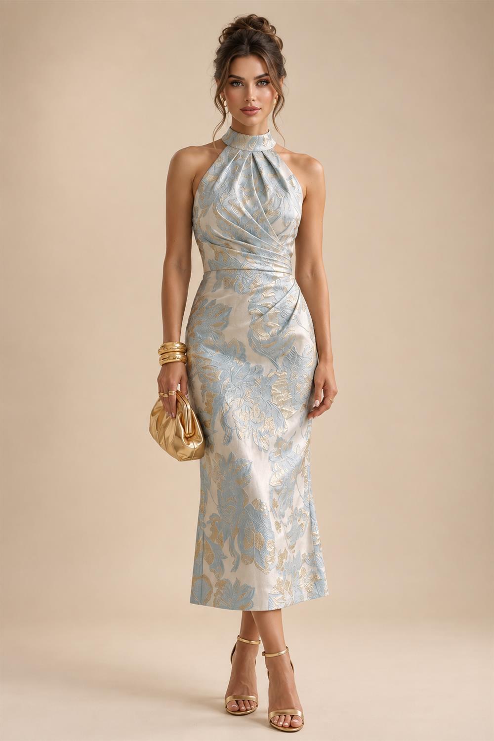 A-Line Chiffon Tiered Ruffles Mother of the Bride & Groom Dresses with Ruched Waist (SHI22500724)