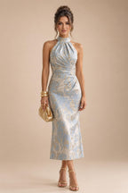 A-Line/Princess Strapless Jacquard Mini Homecoming Dresses with Bow & Pearls (SHI22370552)