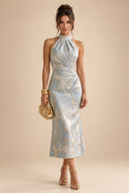 Floral Print A-Line/Princess Scoop Neck Floor-Length Mother of the Bride & Groom Dresses with Pockets (SHI22500916)