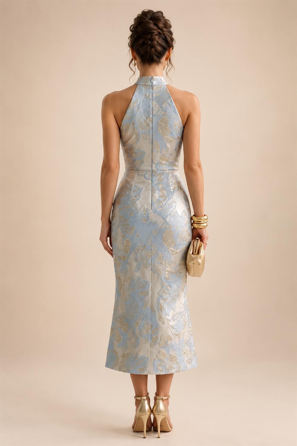 A-Line/Princess V-Neck Chiffon Floor-Length Mother of the Bride & Groom Dresses with Lace Appliques & Ruched Waist (SHI22501678)