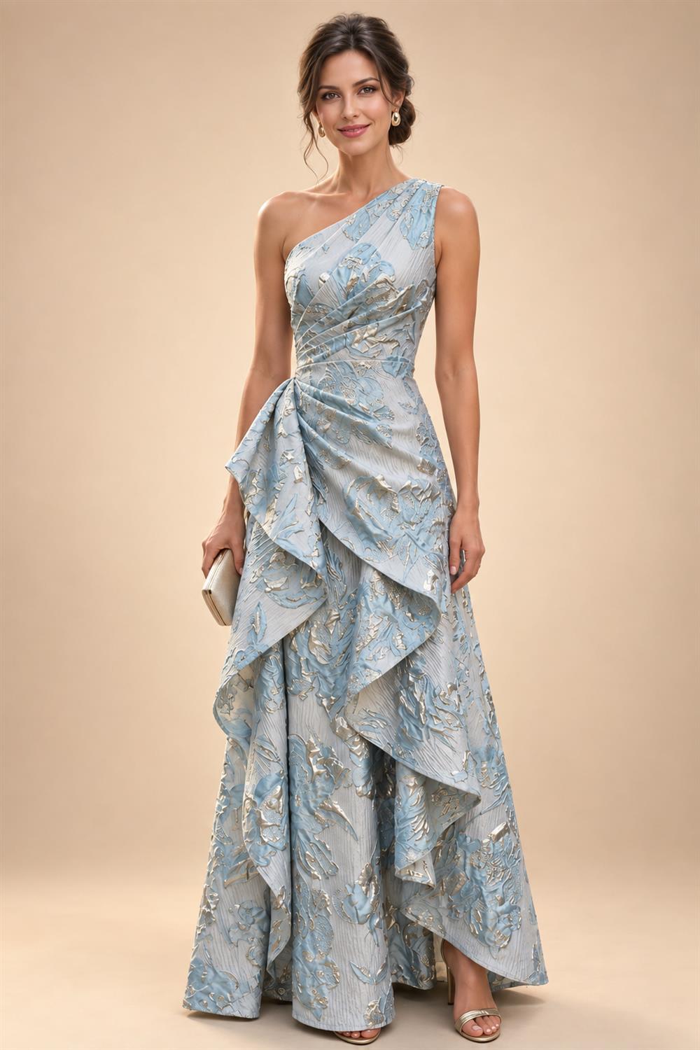 Sequin Floral Sheath Floor-Length Mother of the Bride & Groom Dresses with Satin Bodice (SHI22500925)