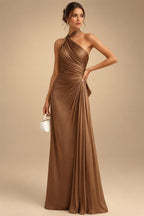 Sequin Floral A-Line/Princess V-Neck Floor-Length Mother of the Bride & Groom Dresses with 3D Flowers & Pleats (SHI22501348)