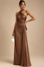 A-Line/Princess V-Neck Floor-Length Mother of the Bride & Groom Dresses with Ruffles & Ruched Waist (SHI22501284)