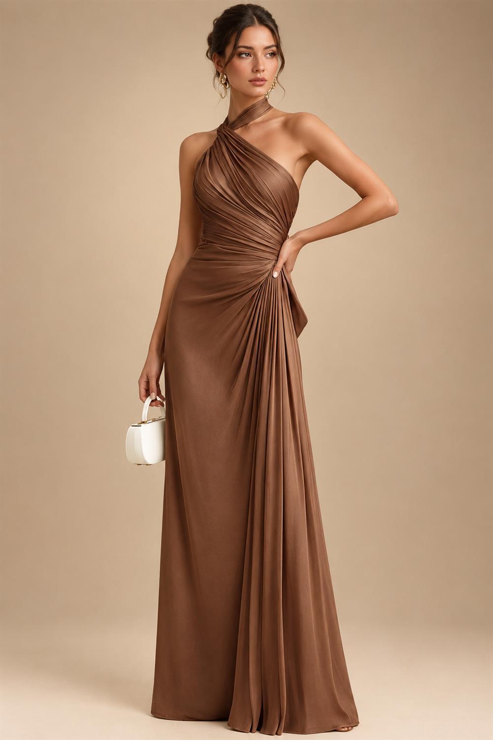 A-Line/Princess V-Neck Floral Embroidery Floor-Length Mother of the Bride & Groom Dresses with Ruched Satin Bodice (SHI22501691)