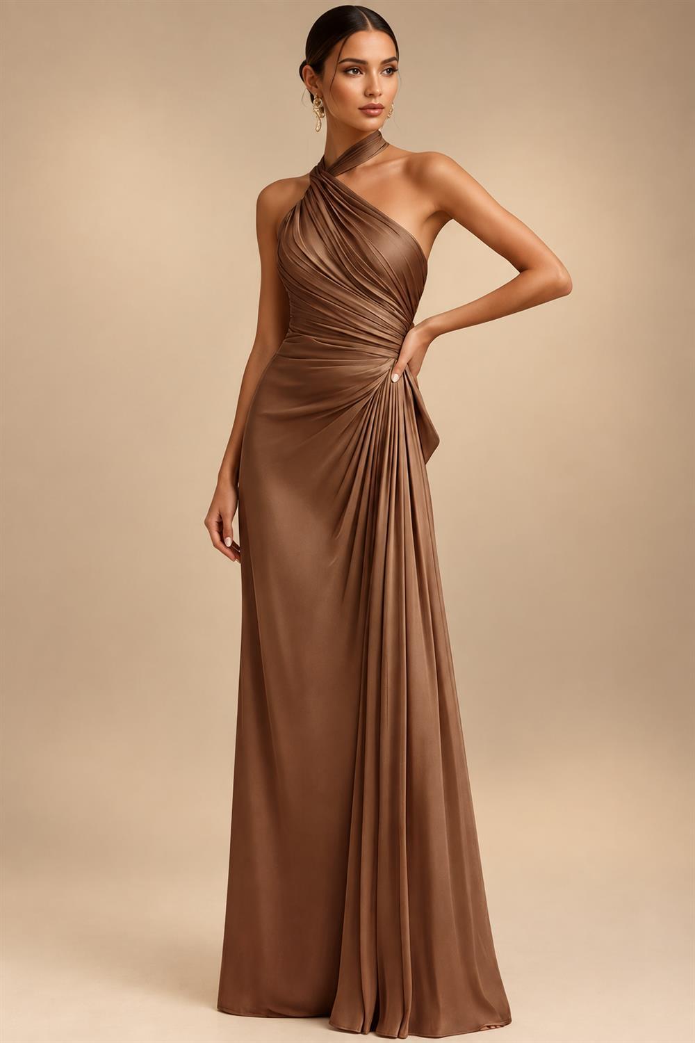 Jacquard A-Line/Princess V-Neck Floor-Length Mother of the Bride & Groom Dresses with Pockets (SHI22500987)