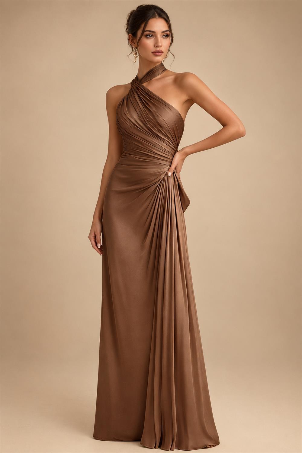 Chiffon A-Line/Princess Scoop Neck Short Mother of the Bride & Groom Dresses Tiered (SHI22500912)