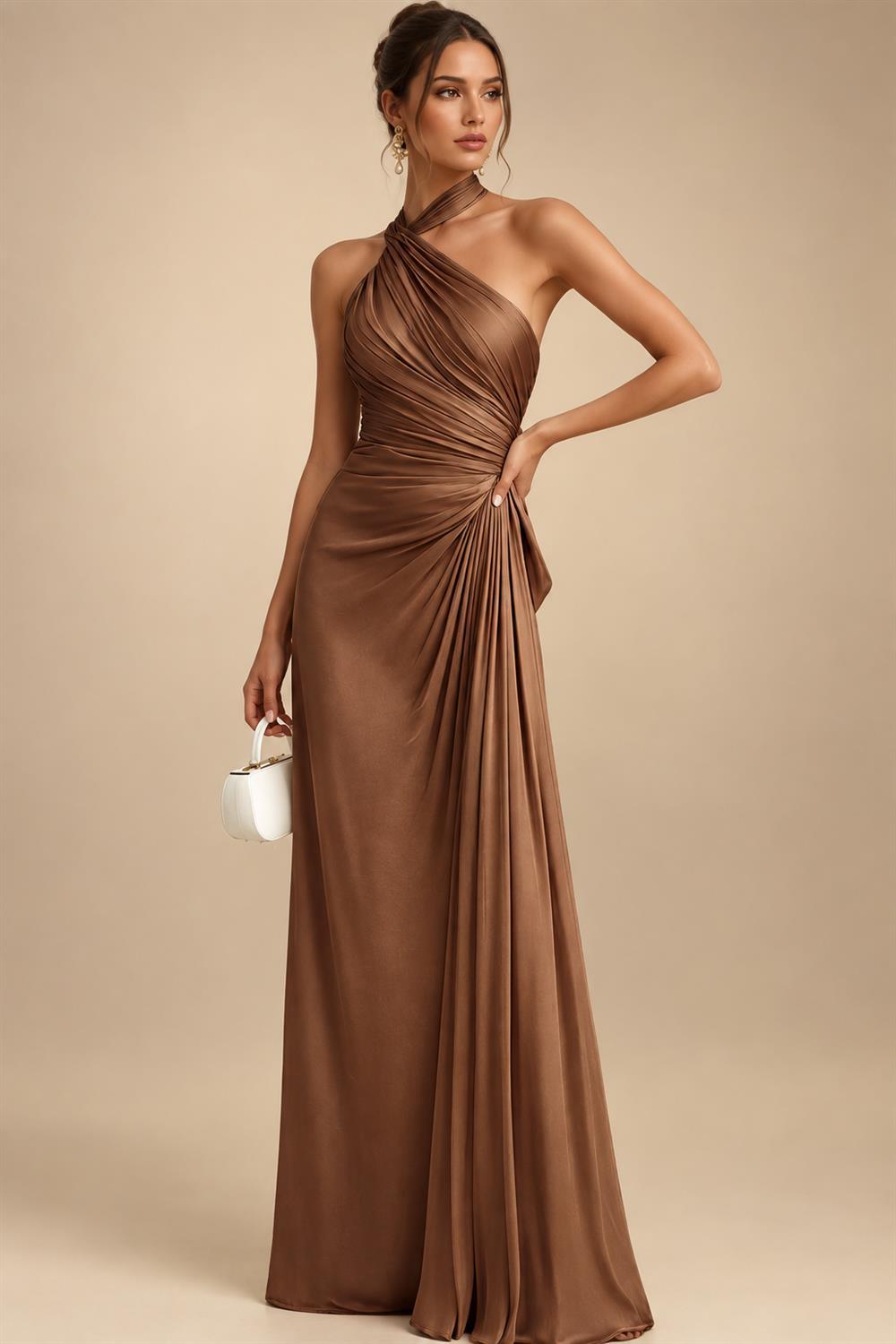 A-Line/Princess V-Neck Floor-Length Mother of the Bride & Groom Dresses with Ruffles & Ruched Waist (SHI22501284)