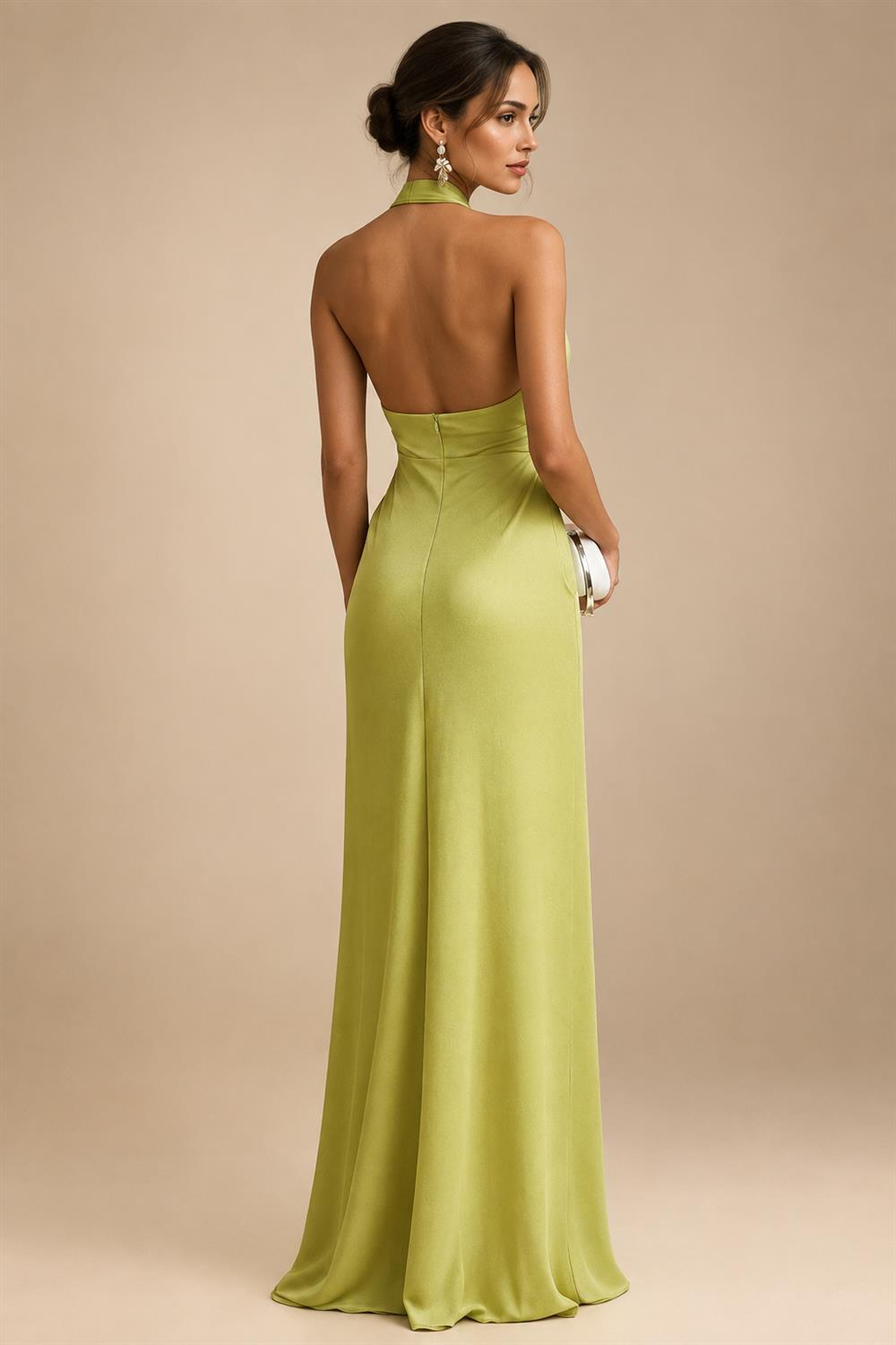 A-Line/Princess V-Neck Chiffon Maxi Mother of the Bride & Groom Dresses with Feather Trim & Pleats (SHI22501651)