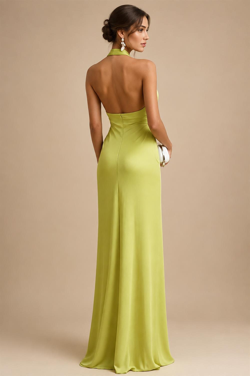 Sheath Satin Tea-Length Mother of the Bride & Groom Dresses with 3/4 Bell Sleeves & Crystal Embellished Belt (SHI22500471)