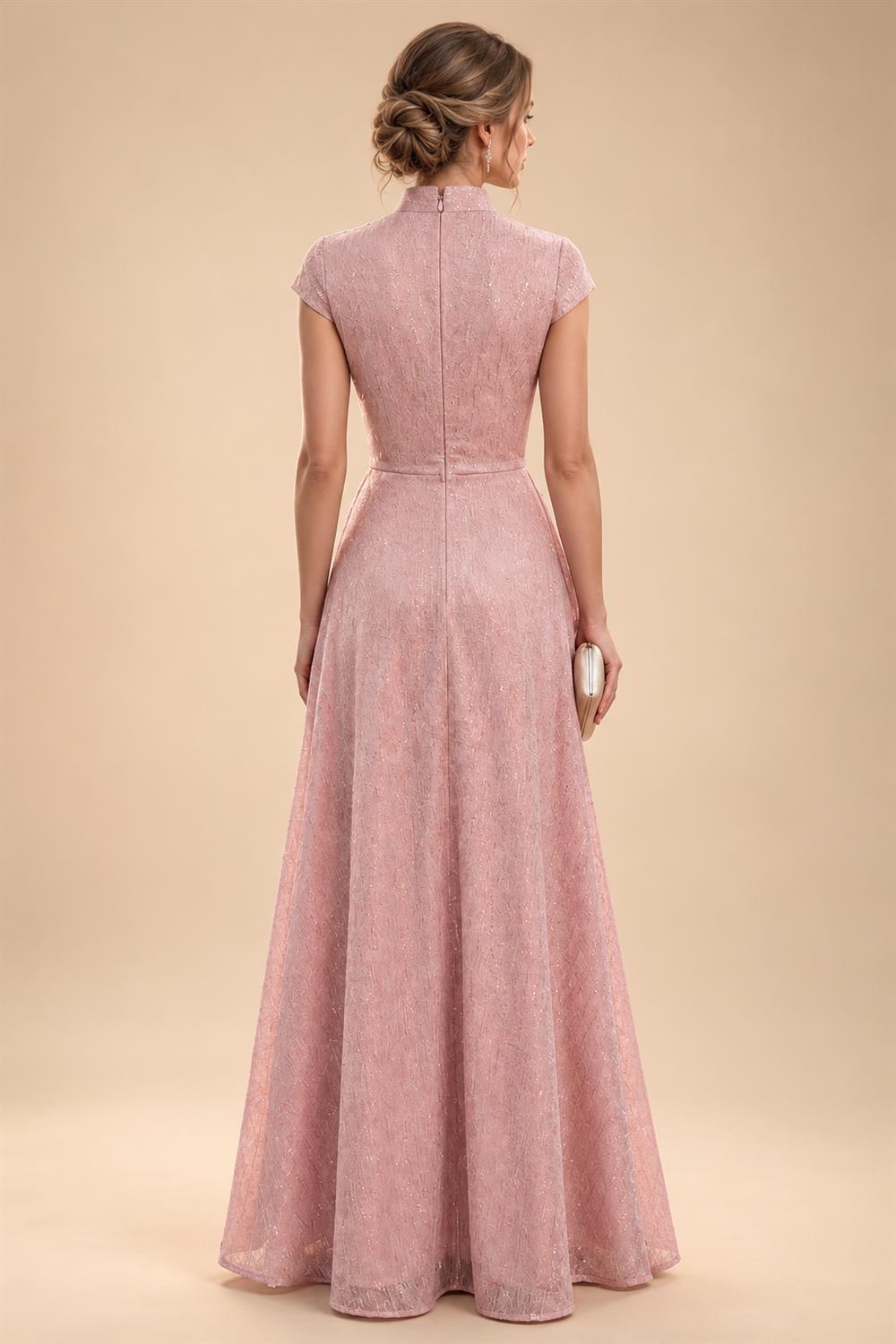 A-Line/Princess V-Neck Floor-Length Mother of the Bride & Groom Dresses with Ruffles & Ruched Waist (SHI22501284)