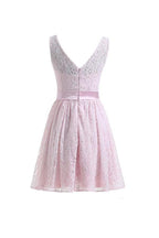 Flesh Pink Lace Short Homecoming Dresses Prom Dresses PG053 by pgmdress