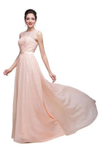 Floor-length A-line Crew Sash Chiffon Appliques Bridesmaid Dresses by misshow.com
