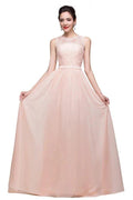 Floor-length A-line Crew Sash Chiffon Appliques Bridesmaid Dresses by misshow.com