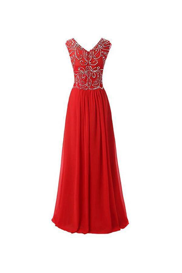 Floor Length Bridesmaid Dress Cap Sleeves Chiffon Prom Evening Gown PG317 by pgmdress