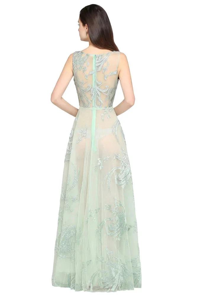Floor Length Green Sexy Prom Dresses by misshow.com