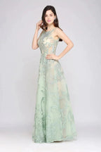 Floor Length Green Sexy Prom Dresses by misshow.com
