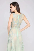 Floor Length Green Sexy Prom Dresses by misshow.com